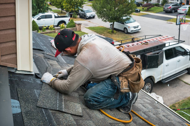 Professional Roof Installation technician working in Luthersburg, PA